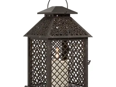 Lantern candleholder 3D model Low-poly 3D model