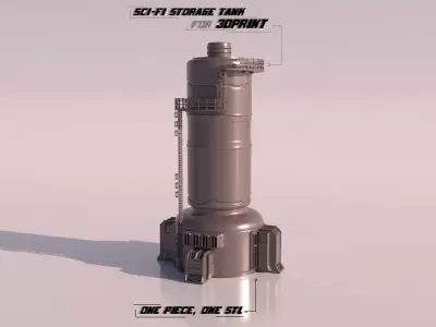 SCI-FI STORAGE TANK for 3Dprint 3D print model