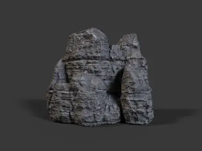 Cliff rock formation Low-poly 3D model purchase