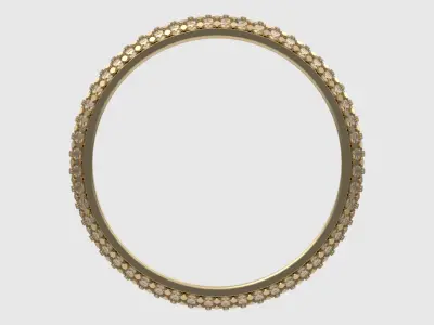 Triple Row Pave Eternity Ring JDBCo 3D print model