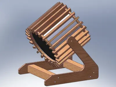 Wooden Floodlight 3D model