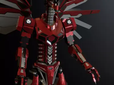 Dragonoid - Mecha Dragon 3D Model 3D model