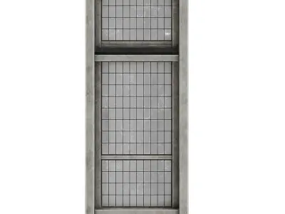 Factory Side Wall with Windows 3D model