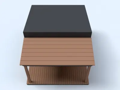 Cartoon Remote House - Animated Low-poly 3D model