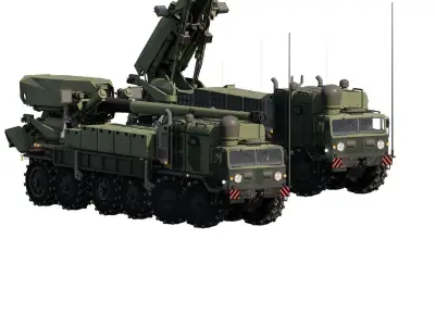 Russian self-propelled artillery system 3D model