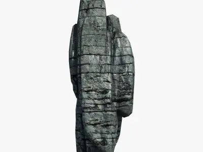 Rocky Cliff  Low-poly 3D model