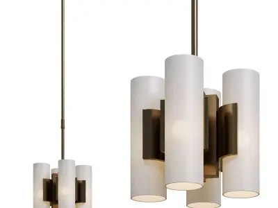 Unique Suspension pendant light Low-poly 3D model