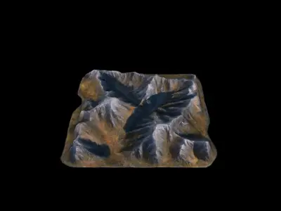 3d Model Mountain Range Barrier  3D model
