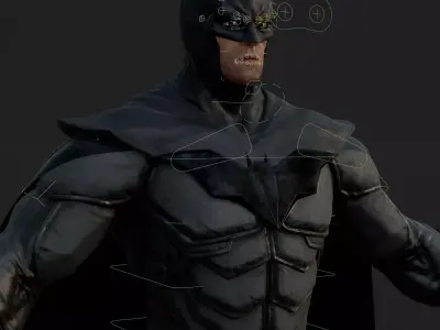 Batman Noel 3D Model Rigged PBR Blender FBX OBJ Low-poly 3D model