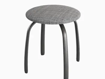 Steel Stool F 04 3D model