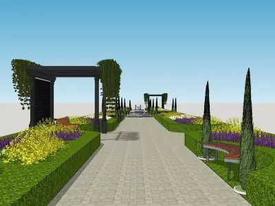 Median garden 3D model
