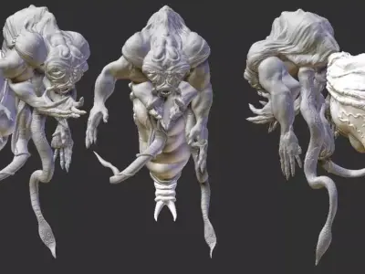 Void Psyrens - Multipart Trans dimensional Enslavers of Mankind 3D print model