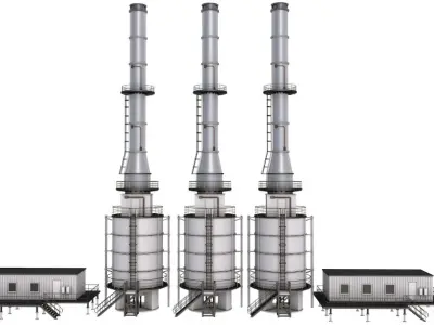 Refinery Modules collection 3D model
