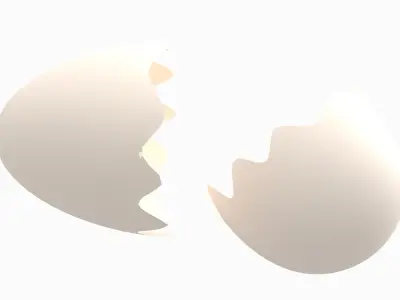 Egg Shell v1 004 Low-poly 3D model