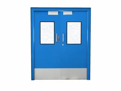 Double Door Low-poly 3D model