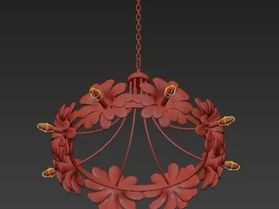 Currey Company Lighting Ottoline Chandelier 3D model