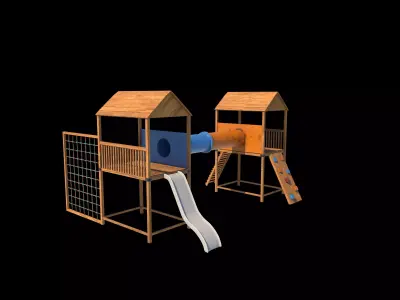 Slide-Tube-Climber Playground 3D model
