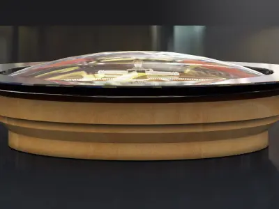 Roulette roule wheel on table 3D model