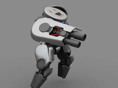 Combat DroidX250  rigged 3D model