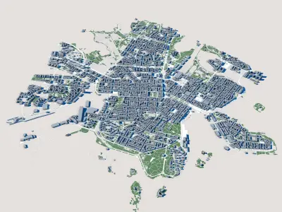 Helsinki City Finland 3D model