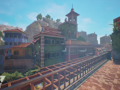 Positano Stylized Pack  Low-poly 3D model