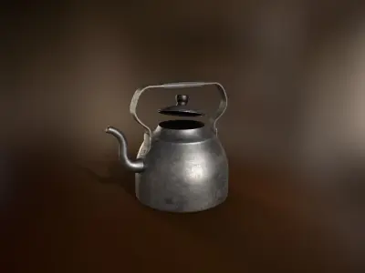 Old Teapot Low-poly 3D model