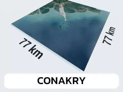 Conakry Guinea City Landscape 3D Model 3D model