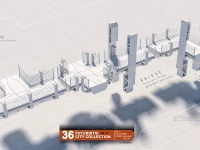 FUTURISTIC SCI-FI CITY COLLECTION VOL 11 3D model
