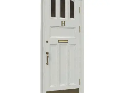 Entrance classic door 37 3D model