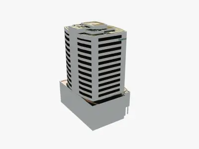 Santos House Low-poly 3D model