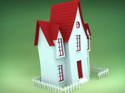 Cartoon House 3D model