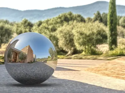 HDR Luxury Villa Entry 360 HDRI Provensal Estate Entrance 3D model