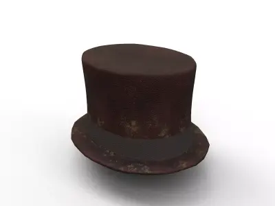  Steampunk  hat Low-poly 3D model