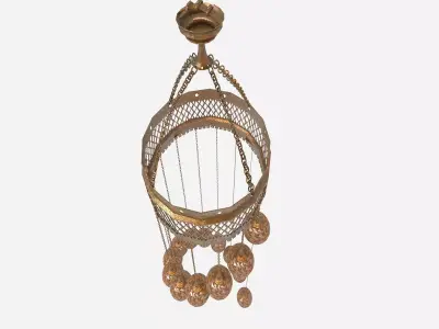 Nostalgic Living Room Chandelier 3D model