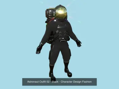 08 Complete Astronaut Outfit - Character Design Fashion 3D Model Pack