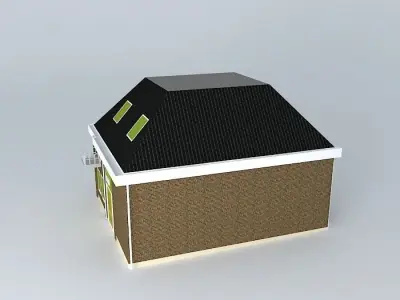 Paluno house with windows Free 3D model