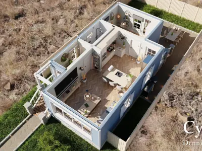 Modular Classic Style American House 2 Low-poly 3D model