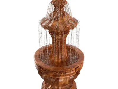 Classic Garden Fountain 04 3D model