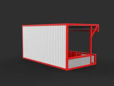 Mobile Tribune Container 3D model