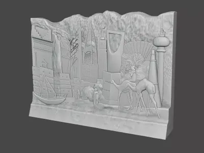 3D Saudi Arabia skyline souvenir 3D print model