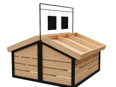 Stall models Low-poly 3D model