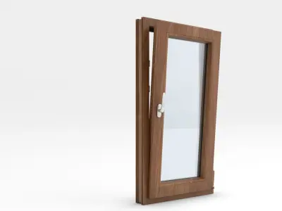 Adjustable and Rigged PVC Window 3D model