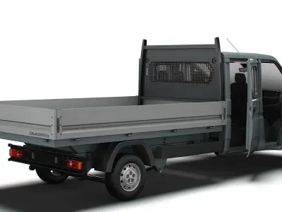 Citroen Jumper Crew Cab Truck HQInterior 2023 3D model