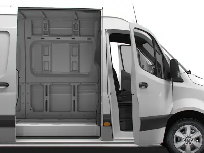 Mercedes Benz Sprinter L4H2 RWD HQ Interior 2025 3D model