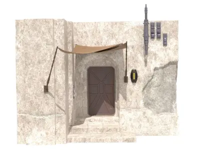 Nevarro Cantina Entrance 1-12 scale Blackseries  3D print model