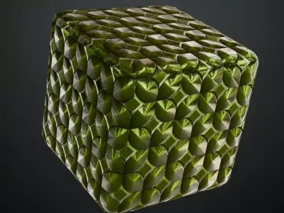 Shiny Green Metal Sci-Fi PBR Seamless Texture