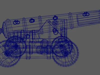 artillery Low-poly 3D model