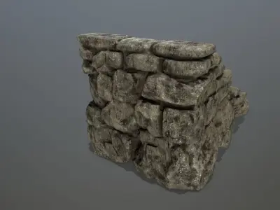 stairs pile of bricks Low-poly 3D model