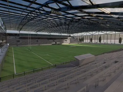 Football Stadium-American football 3D model