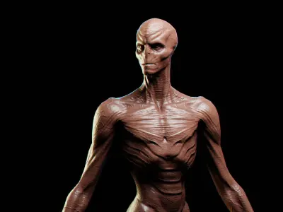 Alien Visitor Low-poly 3D model